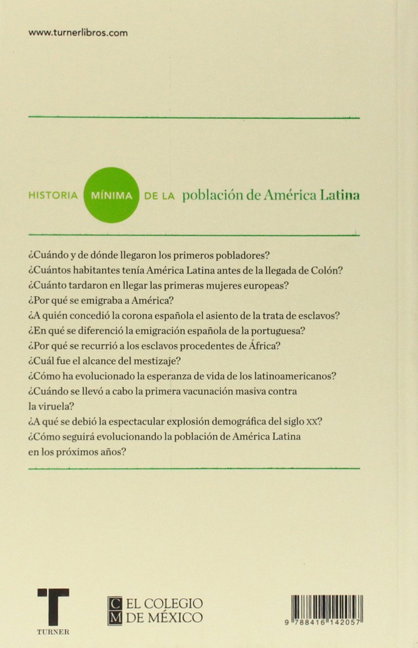 Historia mínima de la población en América Latina
