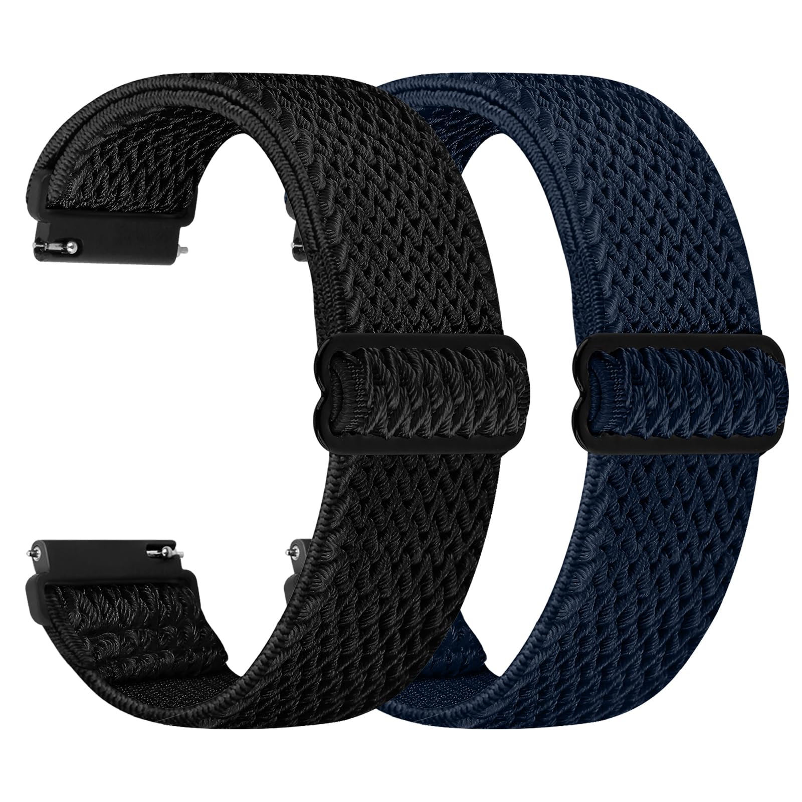 TumCez Regolabile Elastico Sgancio Rapido Cinturino Orologio in Nylon,18mm 19mm 20mm 22mm 24mm Cinturino per Samsung/Garmin/Fossil/Amazfit/Huawei Orologio per Uomo Donna