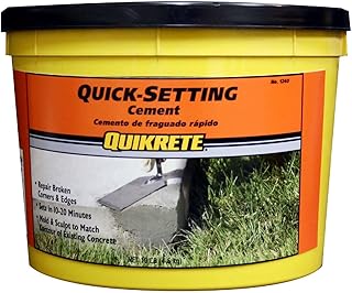 QUIKRETE Quick Setting Cement for Concrete Sculpting, Repairing Steps, Curbs, Floors, Retaining Walls, and More, Just Add ...