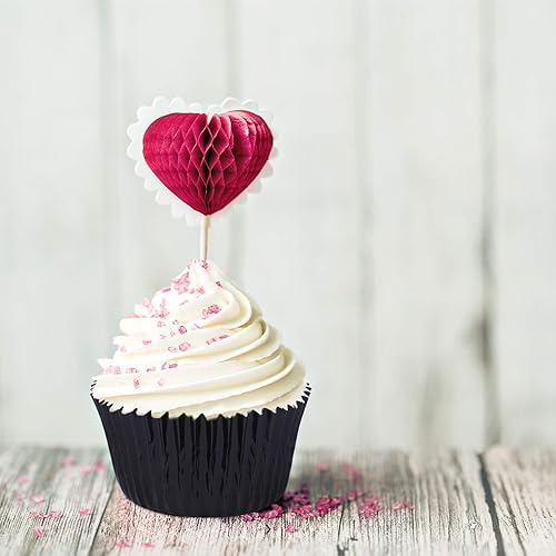 Miniatura 7 de URATOT 100 piezas de papel de aluminio metálico para magdalenas, envoltorios de magdalenas, papel de aluminio para hornear tazas para magdalenas,