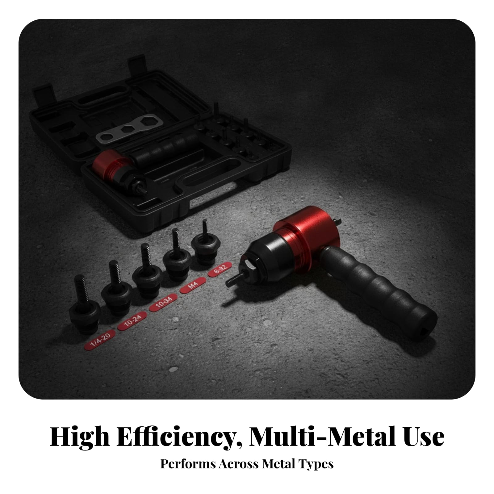 Pistola Remachadora Taladro Agarre Estriado Herramienta Remachadora Tuercas Instalador Tuercas Remachables Hexagonal para Láminas Metálicas