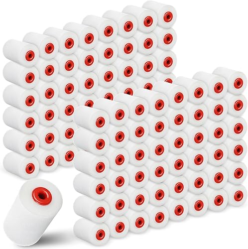 Nuogo 120 piezas de rodillo de pintura de espuma de 2 pulgadas, rodillo de espuma de alta densidad, mini rodillo de pintura, herramienta de