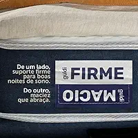 Colchão Queen Guldi Duplo Plus D28 (16x158x198) Branco e Azul