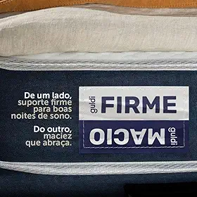 Colchão Queen Guldi Duplo Plus D28 (16x158x198) Branco e Azul