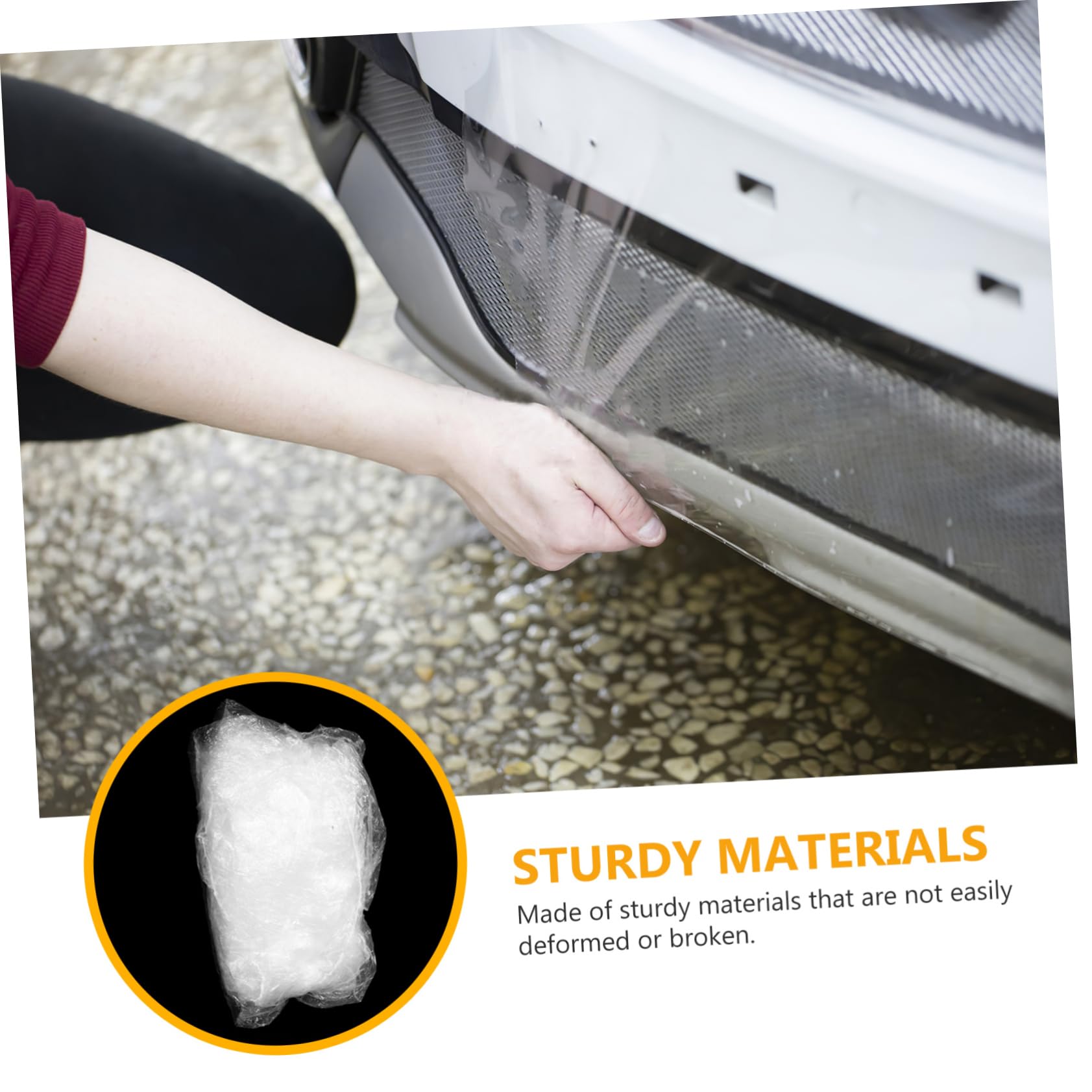 ULTECHNOVO Disposable Car Cover Transparent Pe Protection for Suvs Easy Application for Rain Outdoor Storage — view 7