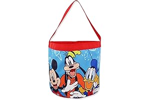 Easter Mickey Mouse Collapsible Nylon Bucket Tote Basket Kids Toy Storage Bag