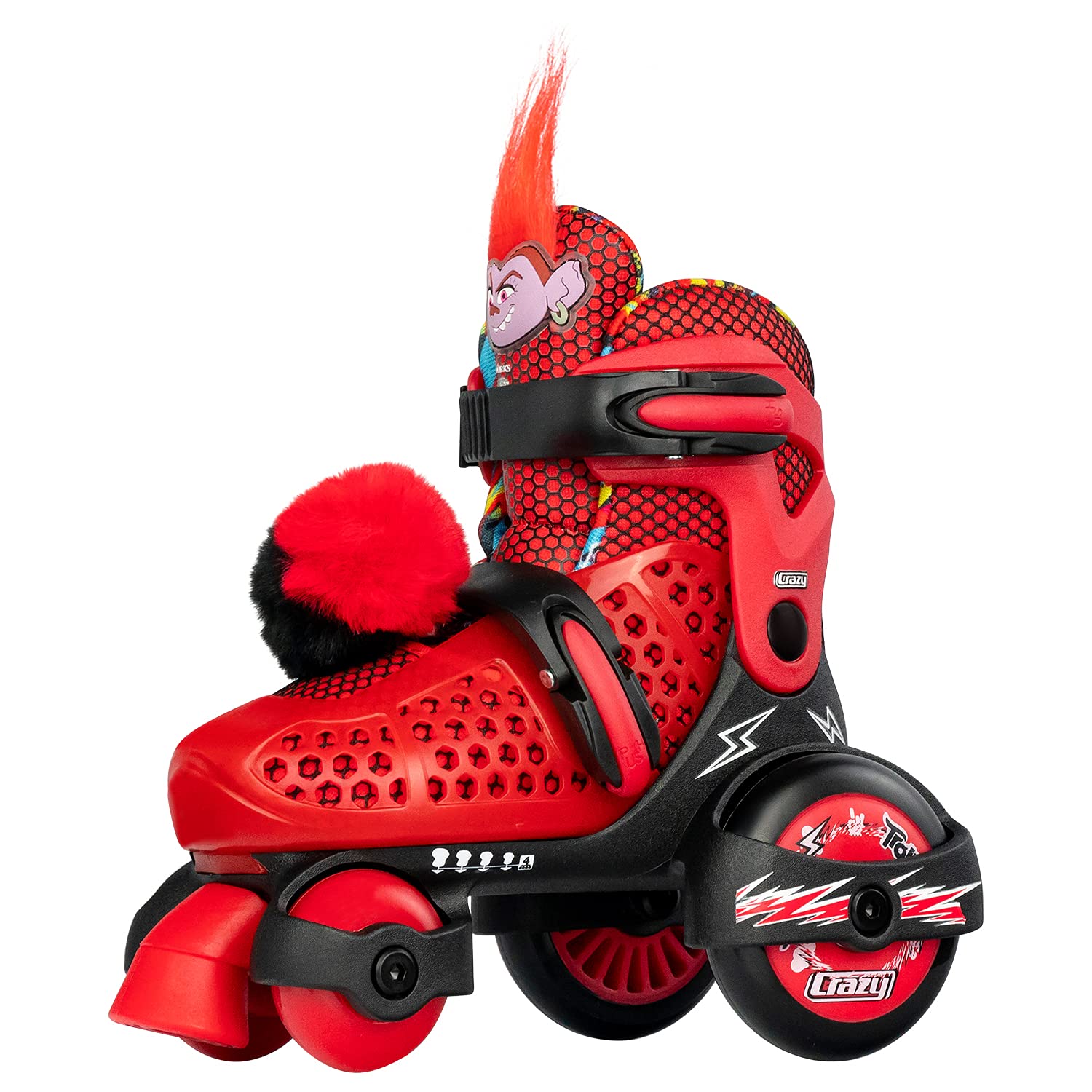 Crazy Skates Trolls Klip Klop Size Adjustable Roller Skates - Featuring Poppy or Barb from Trolls