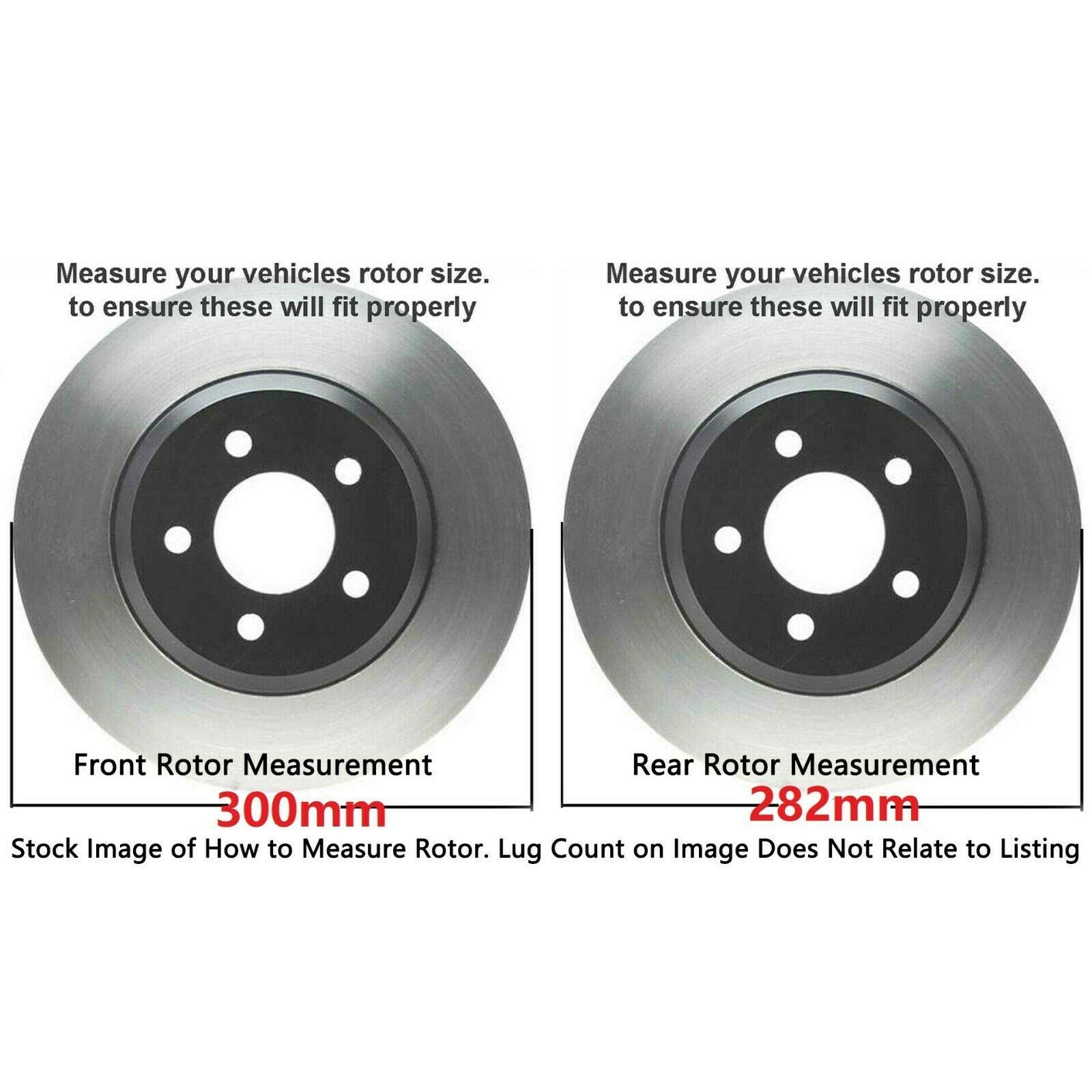 Brake X Kit De Pastillas De Freno Y Rotores Delanteros Y Traseros De Repuesto Para Honda Accord 2008-2010 | Rotores NYX OE Y Pastillas De Freno De Cerámica Alpha
