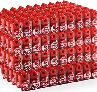 BETERTEK Peg Hook Locks 200 Pack Retail Security peg Hook Stop Lock Display Slatwall and Pegboard Hook Lock