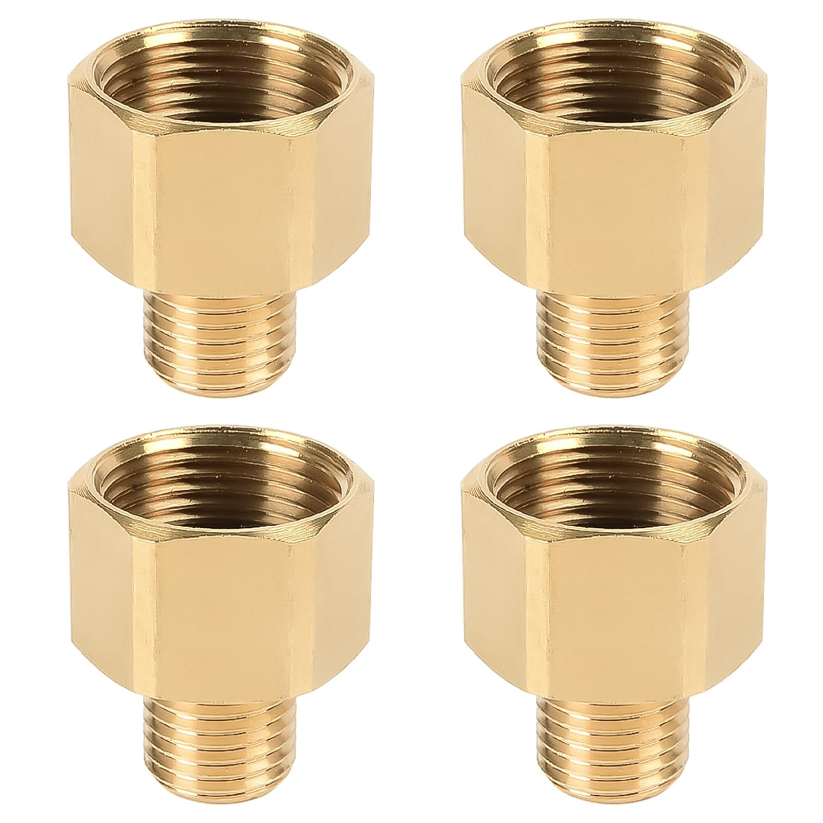 SagaSave 4PCS Pressure Washer Adapter, 22mm Female To 14mm Male Flat, Brass Washers Coupling, High Pressure Washer Adapters, Water Pipe Hose Fitting