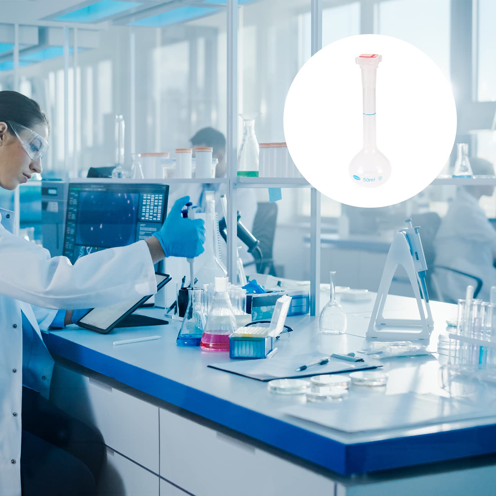 Matracci Graduati YOKIVE 50ml - 2 Pezzi, Con Tappo, Per Laboratorio O Casa - Foto 13