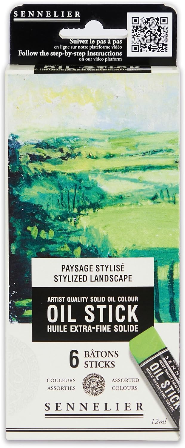 Set of 6 Mini Oil Sticks - Abstract Landscape - N130116.05