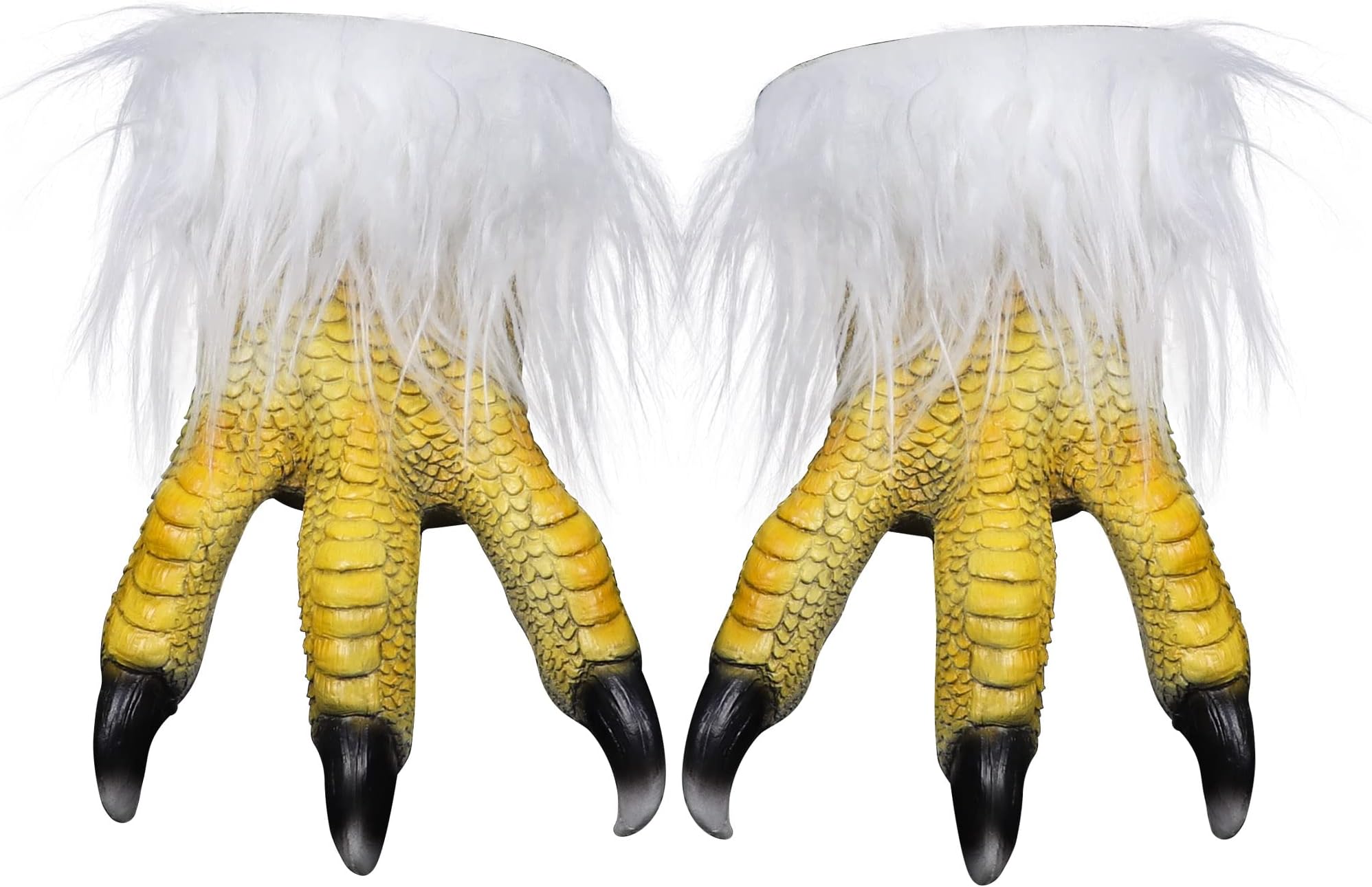 White Eagle Claw Gloves Bird Foot Funny Animal Latex Hands Halloween Gloves Carnival Costume Props, 1Pair
