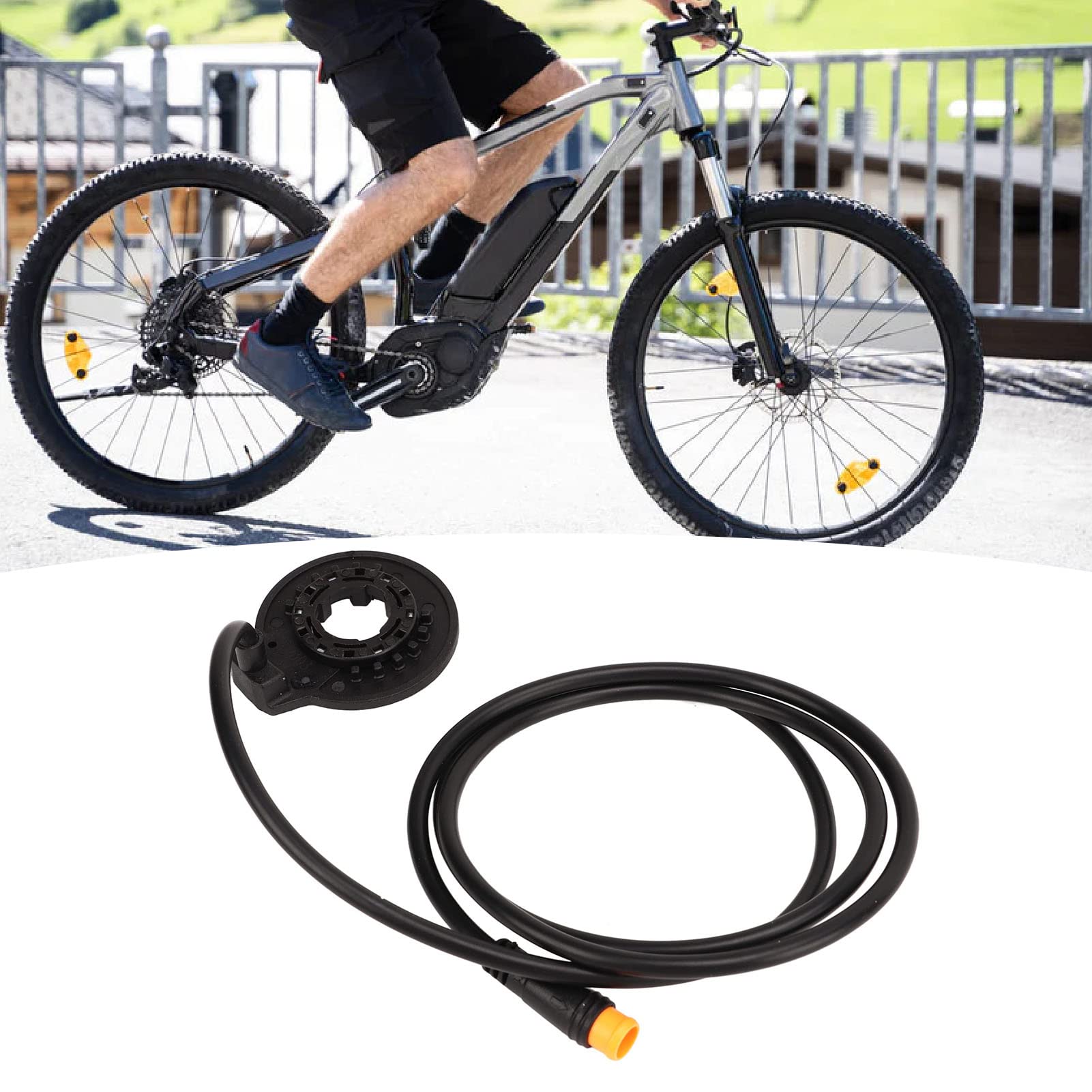 RiToEasysports Pédale de Vélo électrique, Capteur D'assistance Anti-dérapant pour Vélo électrique Double Capteur Hall avec Interface étanche 36V 48V