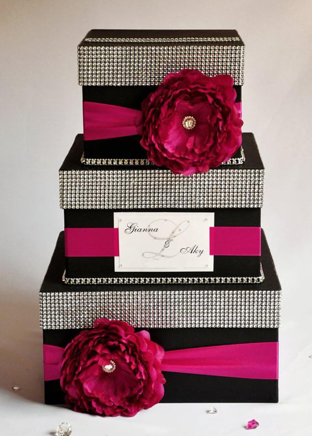 BTSD - home 2 Rolls Silver Rhinestone Ribbon, Diamond Trim for Crafts image 3