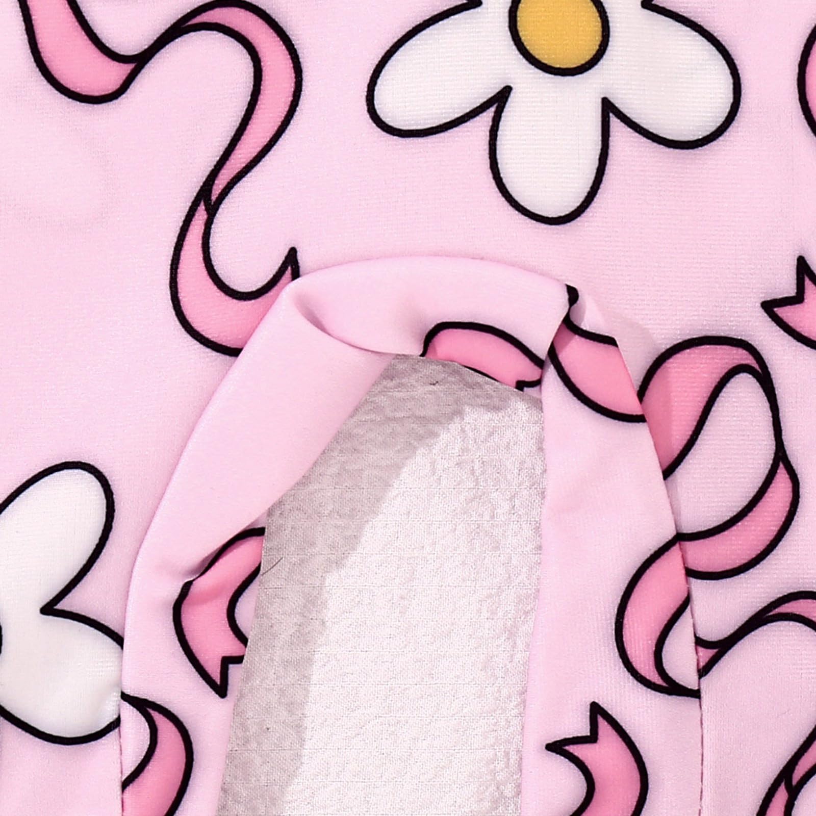 Badeanzug für Mädchen UPF50+ UV-Schutz Kleidung Baby Badebekleidung mit Sonnenkappe Langarm Cartoon Print Reißverschluss Einteiliger Schwimmanzug Sonnenschutz Schnelltrocknender Bademode