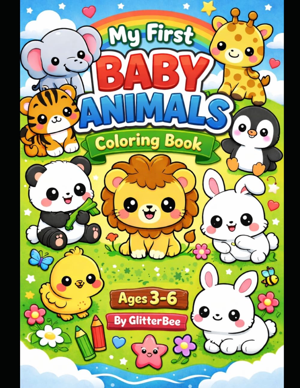 My First Baby Animals Coloring Book: For Ages 3 to 6