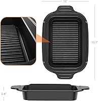 Vista 5 de Sartén eléctrica para interiores con dos placas antiadherentes, placa de plancha de vapor multifunción y placa de olla caliente profunda, sistema