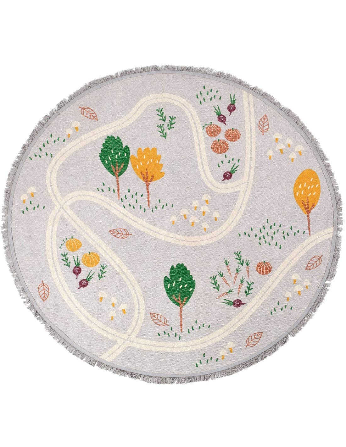 Tapis enfant rond NATTIOT Little Garden tapis de sol chambre bébé
