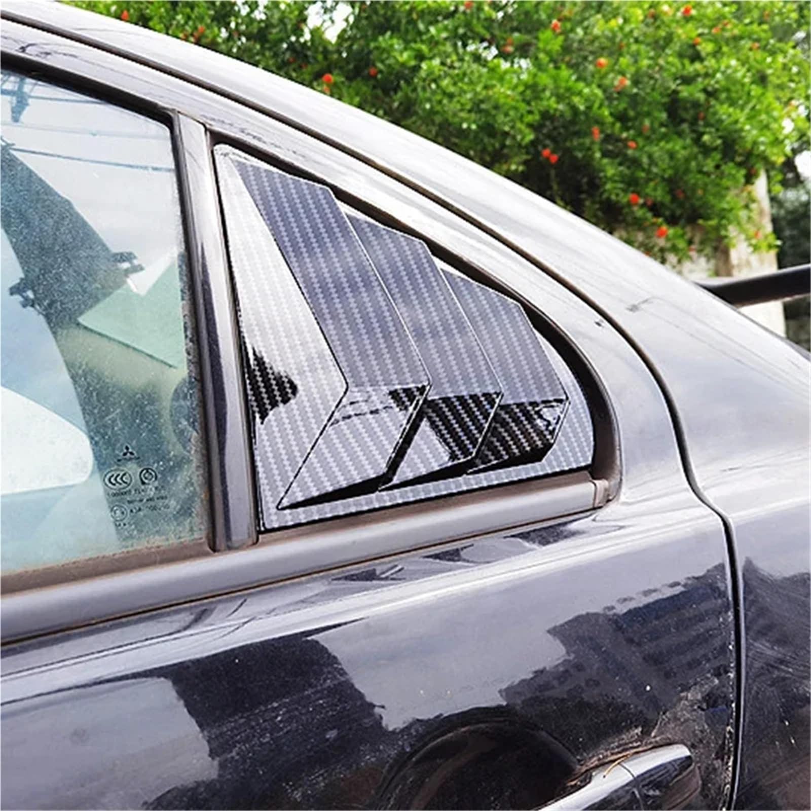 Żaluzje Tylnej Szyby Osłona Pasuje do Mitsubishi Lancer EX X Evo 2008-2018, żaluzja tylnego okna bocznego, karbonowa