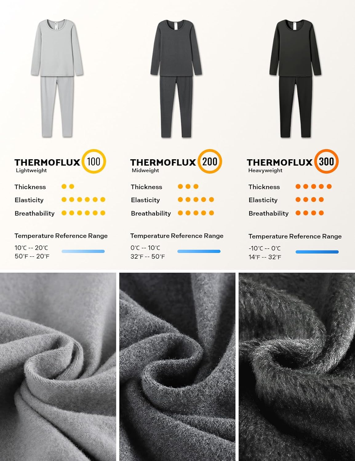 LAPASA Women's Thermal Underwear Set Fleece Lined Long Johns Top & Bottom Soft Base Layer Light/Mid/Heavy Weight L17/ L41/L44 - Image 5