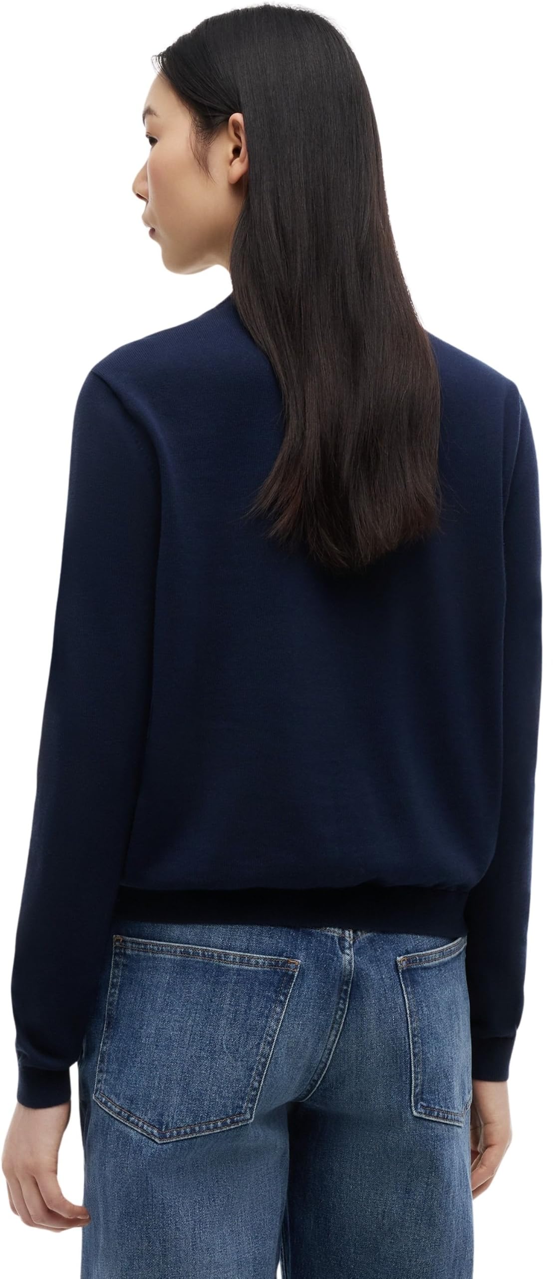 Tommy Jeans Damen Pullover Essential Crew aus Baumwolle, Blau (Dark Night Navy), 1XL