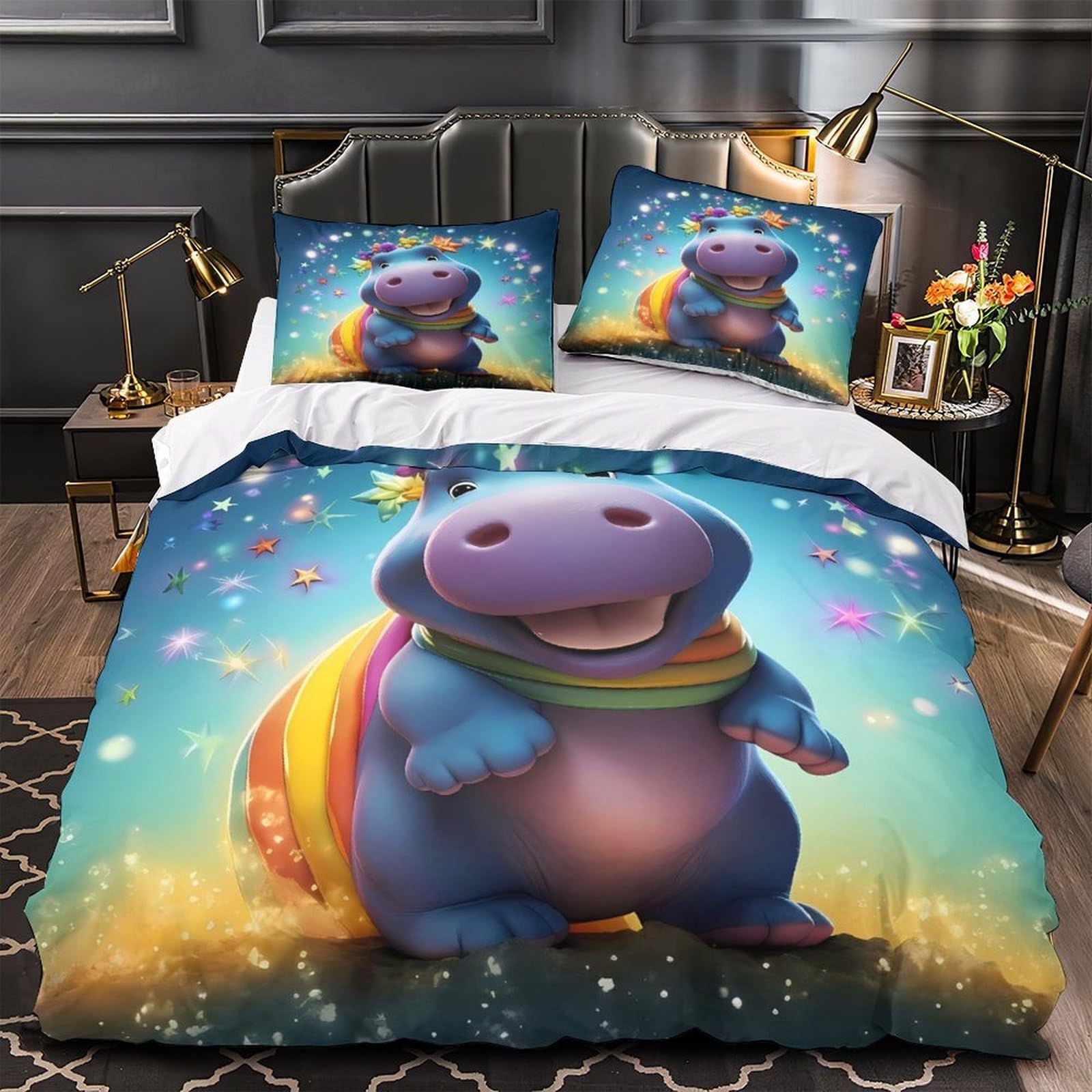 Housse de couette serpent respirante et hypoallergénique pour lit 260x220