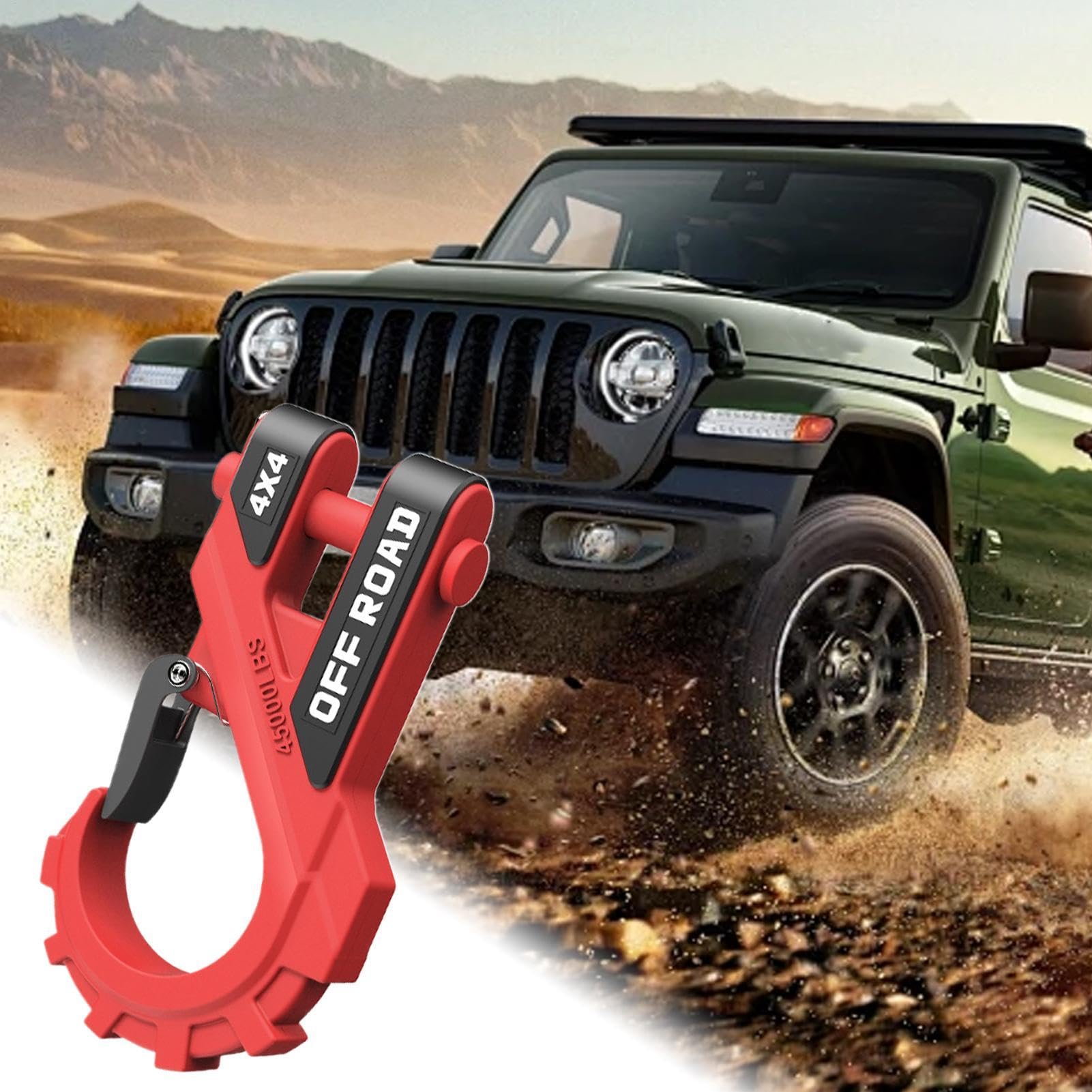 ATV Winch Hook, Car Tow Hook, High Strength Trailer Chain Hooks, Versatile Clevis Grab Hook, Winch Clevis Hook, Safer Usage, Robust Structure For Car, Truck, SUV