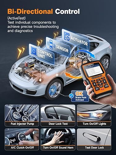 Miniatura 5 de FOXWELL NT510 Elite OBD2 Scanner fit for Porsche Diagnostic Tool, Full System Bi-Directional Control Code Reader with All Reset Services, Oil Reset