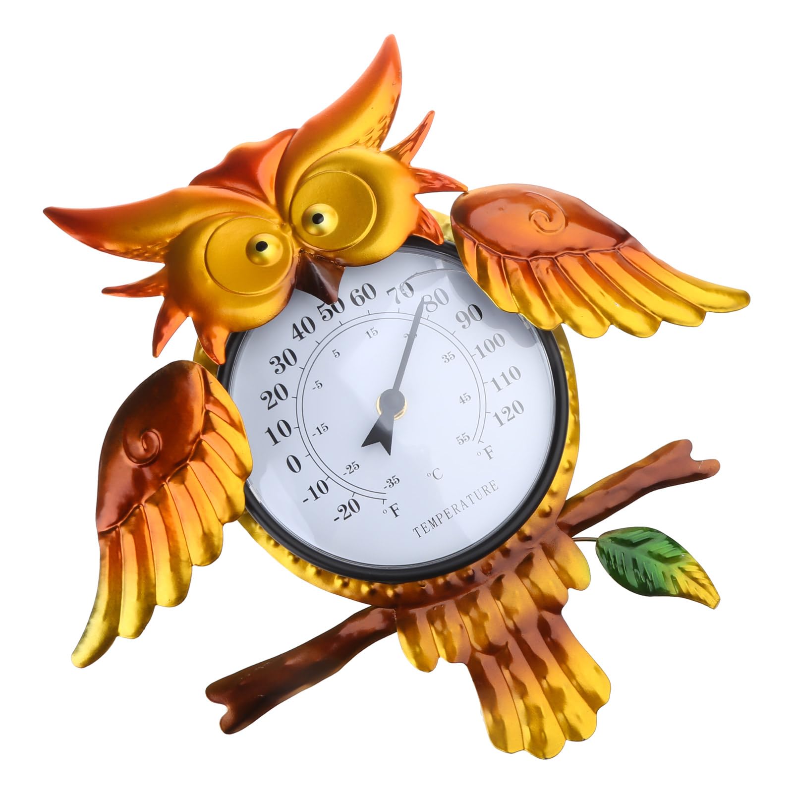 Thermometer Owl Temperature Test Clear Temperature Display Great for Outdoor Use in Your Garden Yard Wall Mounted Outdoor Thermometer and Rust Resistant Thermometer Suitable