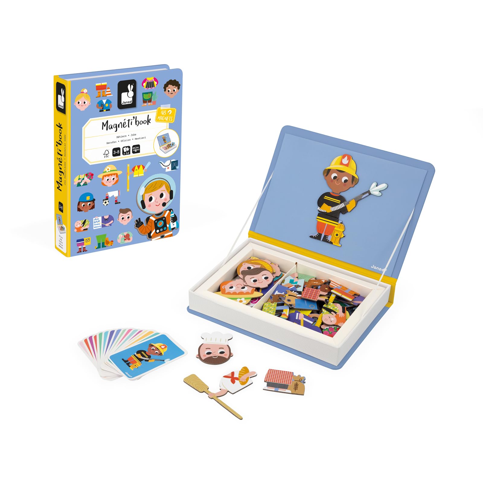 Janod Teatro Magico Gioco Da Tavolo Per Bambini 3-8 Anni – Osservazione E Deduzione Con Bacchetta Magnetica
