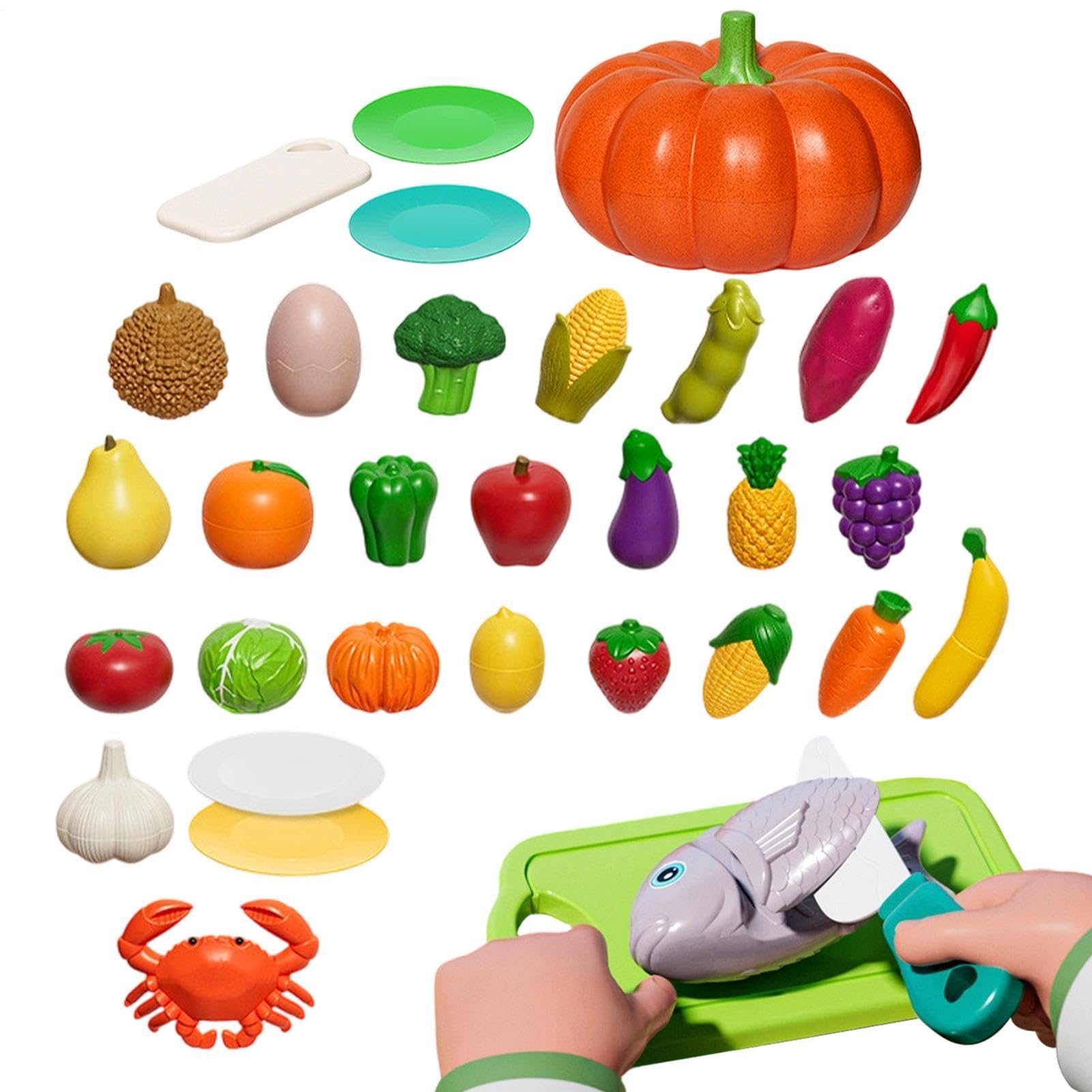 Juegos de comida de juguete para cocina infantil, juguetes educativos de imitación y juegos de rol, actividades de aprendizaje preescolar, para tiendas escolares, tiendas de comestibles, granjas