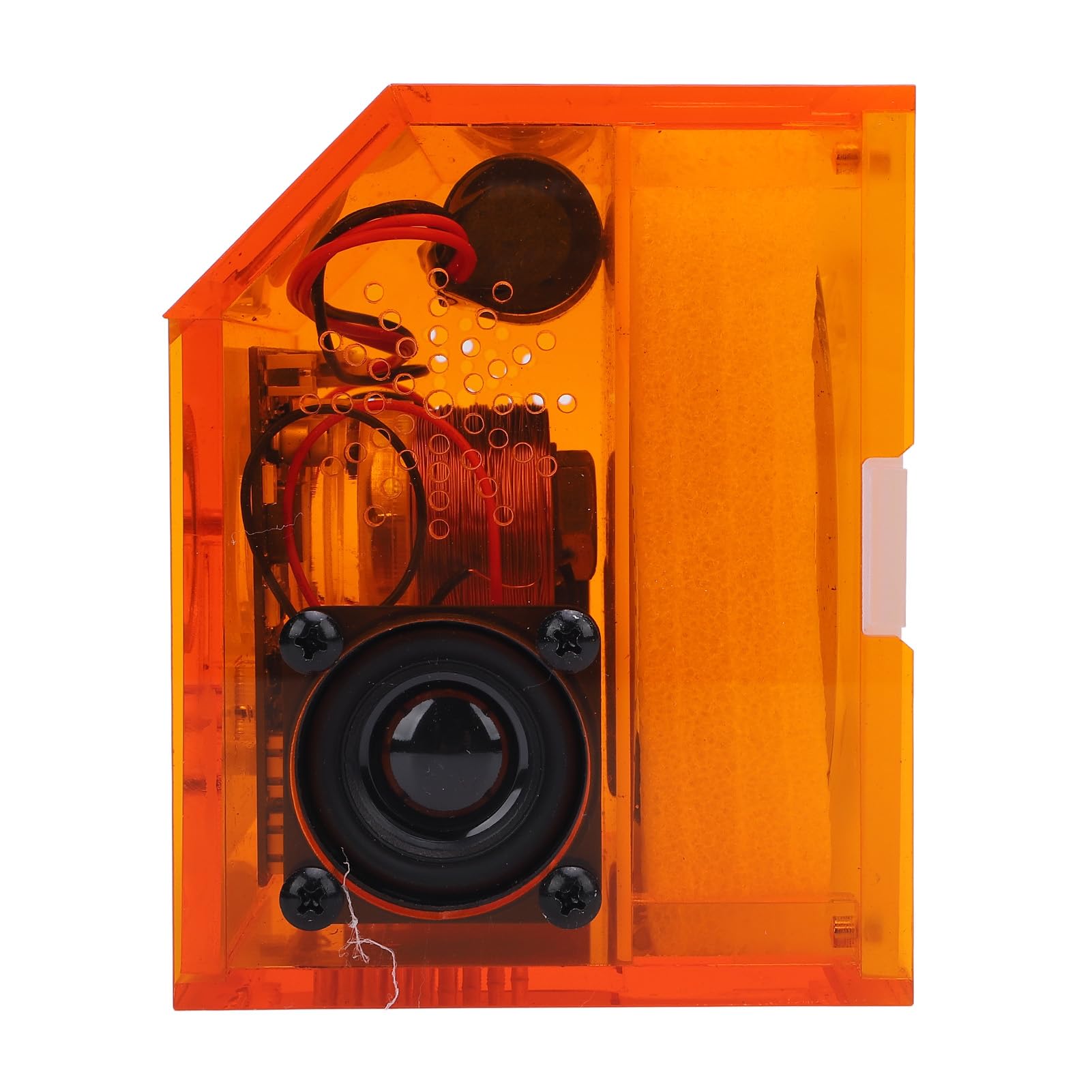 Tanzender Ferrofluid -Lautsprecher mit Rhythmus Licht, Bass -Lautsprecher für das Büro für das Wohngebäude, EIN Sound Visualizer -Display, Eingebaut Im 2000mAh Batterie (Orange)