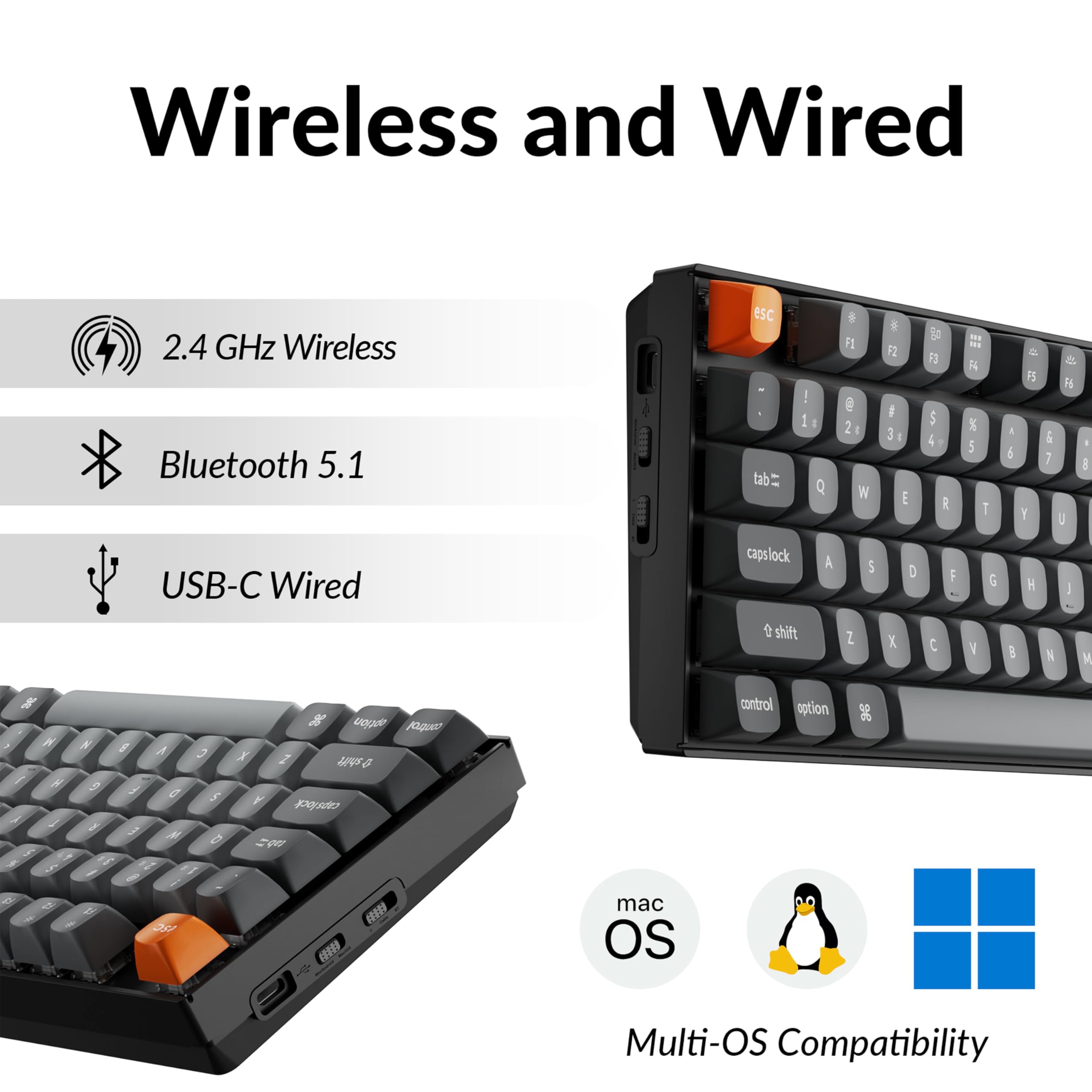 Amazon.com: Keychron K8 Max Custom Mechanical Keyboard Wireless