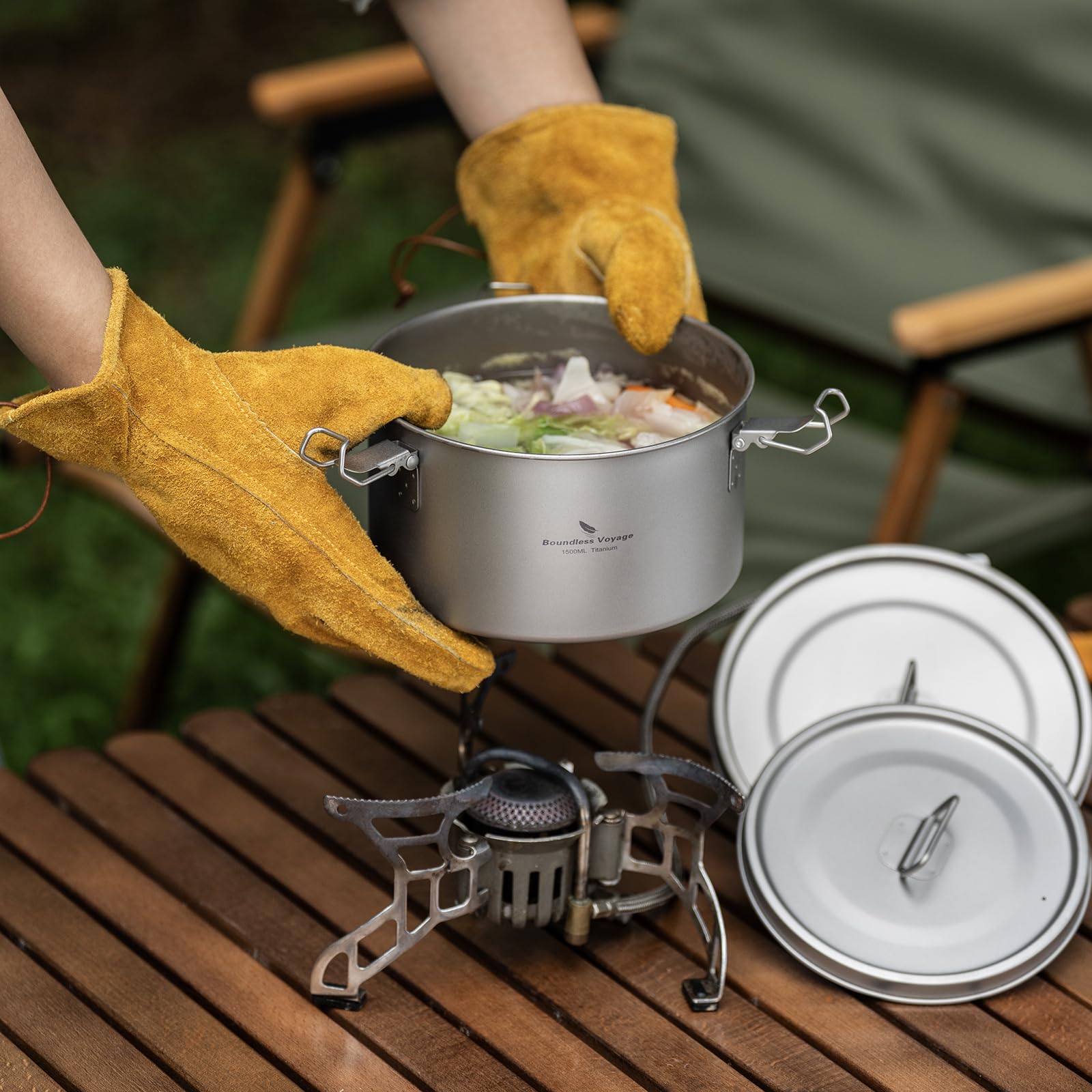 Boundless Voyage Titan 2086C - Boîte à déjeuner - 500 ml - Anti-fuite - Avec compartiments et joints - Pot portable pour camping, randonnée, voyage