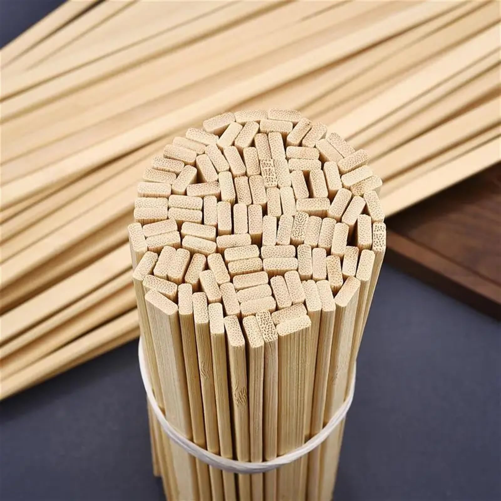 Bâtonnets en Bois fabriqués à la Main, Lot de 60 rondelles Plates 5 à 50 cm for Loisirs créatifs, modélisme, Fabrication Meubles et Outils menuiserie(400X10X4mm)