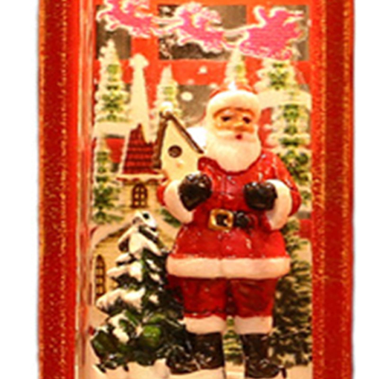 Naroote Snow Globe Lantern Budka Telefoniczna Zaprojektowana Ozdoba świąteczna do Dekoracji Baru KTV, śliczna żywica/komputer/ (Mikołaj)