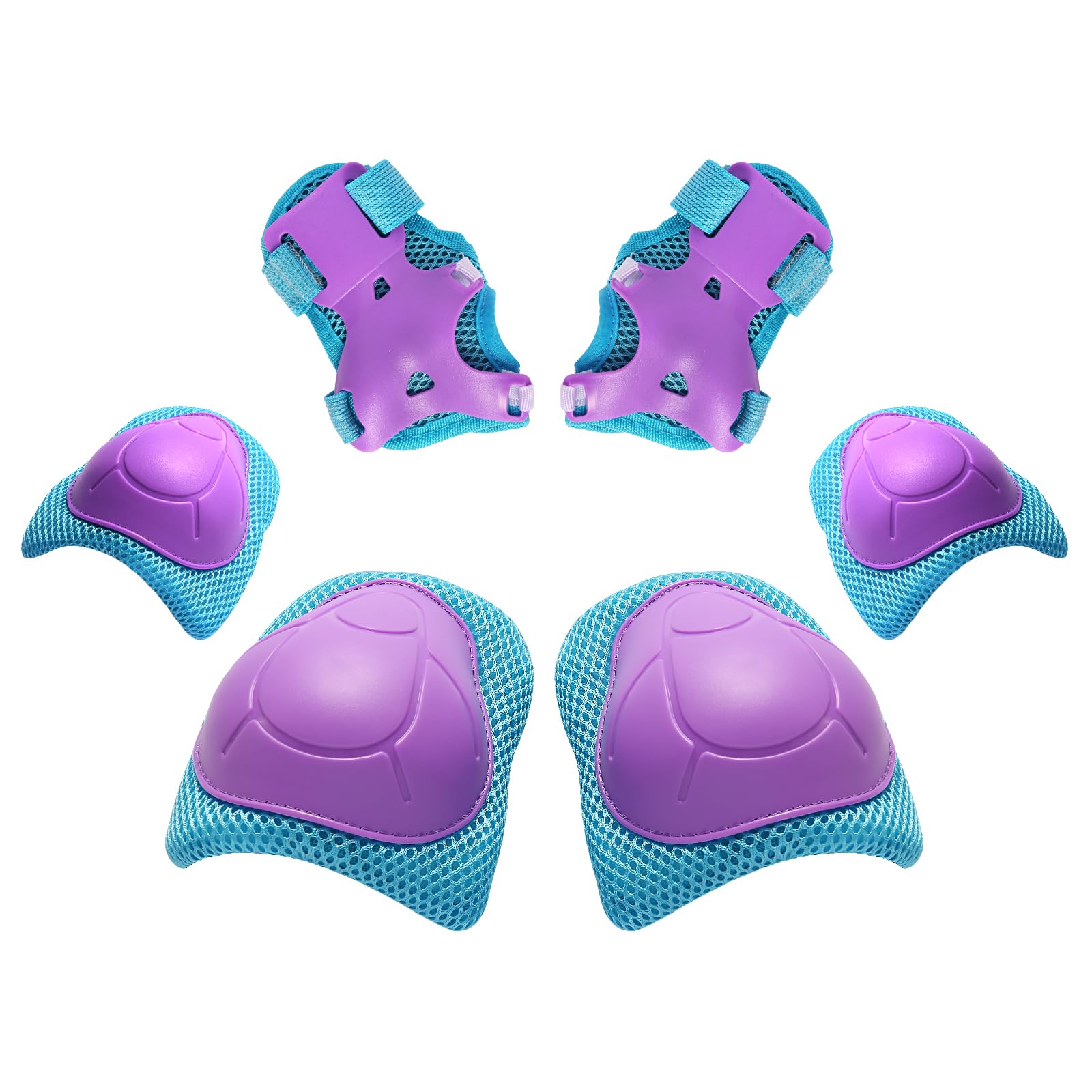Kids/Youth Knee Pads Elbow Pads Wrist Guards 3 in 1 Protective Gear Set for Child Roller Skates, Cycling, Inline Skating, Scooter Skateboard, BMX Bike, Riding, and Multiple Outdoor Sports — image 1