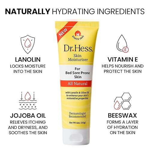 Miniatura 4 de Dr. Hess Hidratante para la piel para piel seca y propensa al dolor de cama, totalmente natural con lanolina, aceite de oliva, aceite de jojoba