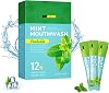 Travel Size Portable Mouthwash,Mint Flavor Mini Individual Disposable Mouthwash for Fresh Breath, Alcohol Free,Travel and Office Essential Pack of 20