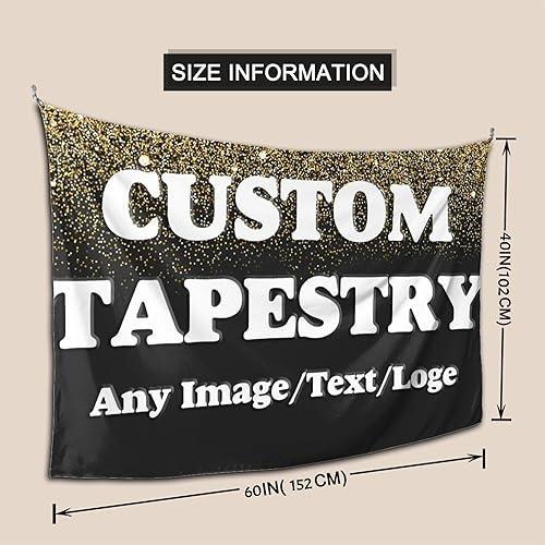 Miniatura 6 de Tapiz personalizado con foto, regalos personalizados de Navidad, cumpleaños, tapiz personalizado para colgar en la pared, telón de fondo para