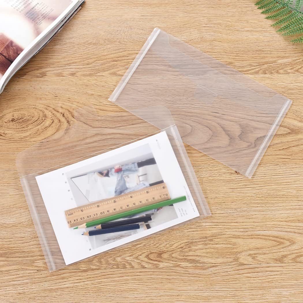 24 Pieces Clear Stamp and Die Cuts Storage Bags,5 x 7 Inch, 7 x 9.4 Inch, Resealable Plastic Seal Scrapbooking Large Cutting Dies Stencil Envelopes Pockets for DIY Card Making Craft Paper - Image 5