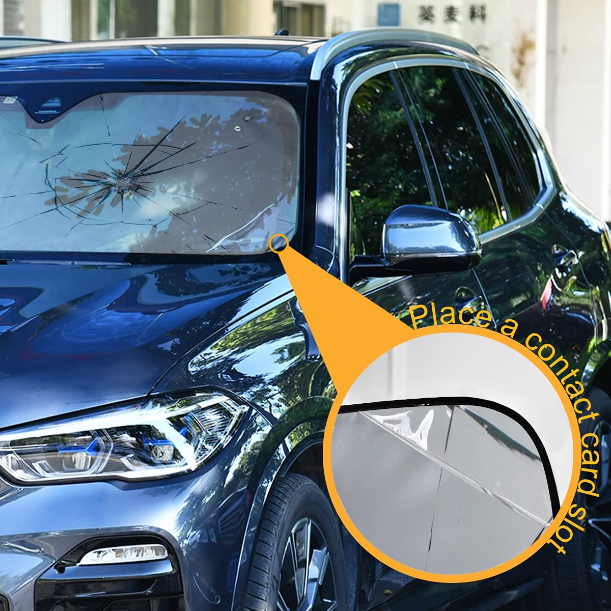 Parabrezza 500 Parasole Per Auto Pieghevole - Blocca I Raggi UV, Per Parabrezza Anteriore, Colore Argento, Facile Installazione Parasole Ripiegabile Argento
