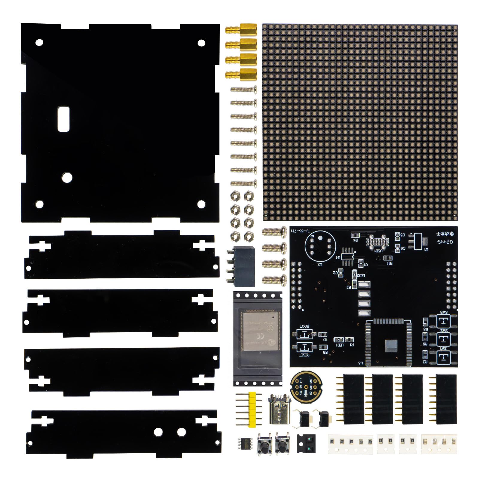 Pantalla LED de 32 x 32 pulgadas, caja de ritmo de efecto de luz reactiva