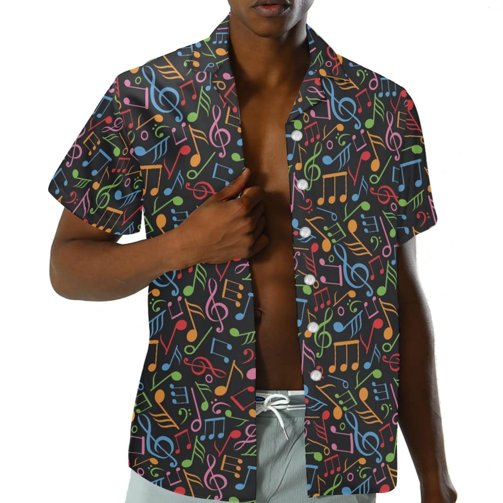 Wanyint Hawaii-Hemd für Herren, lässig, weich, Knopfleiste, normale Passform, kurzärmelig, Flanell, Strandhemden, Größe XXL bis 7XL