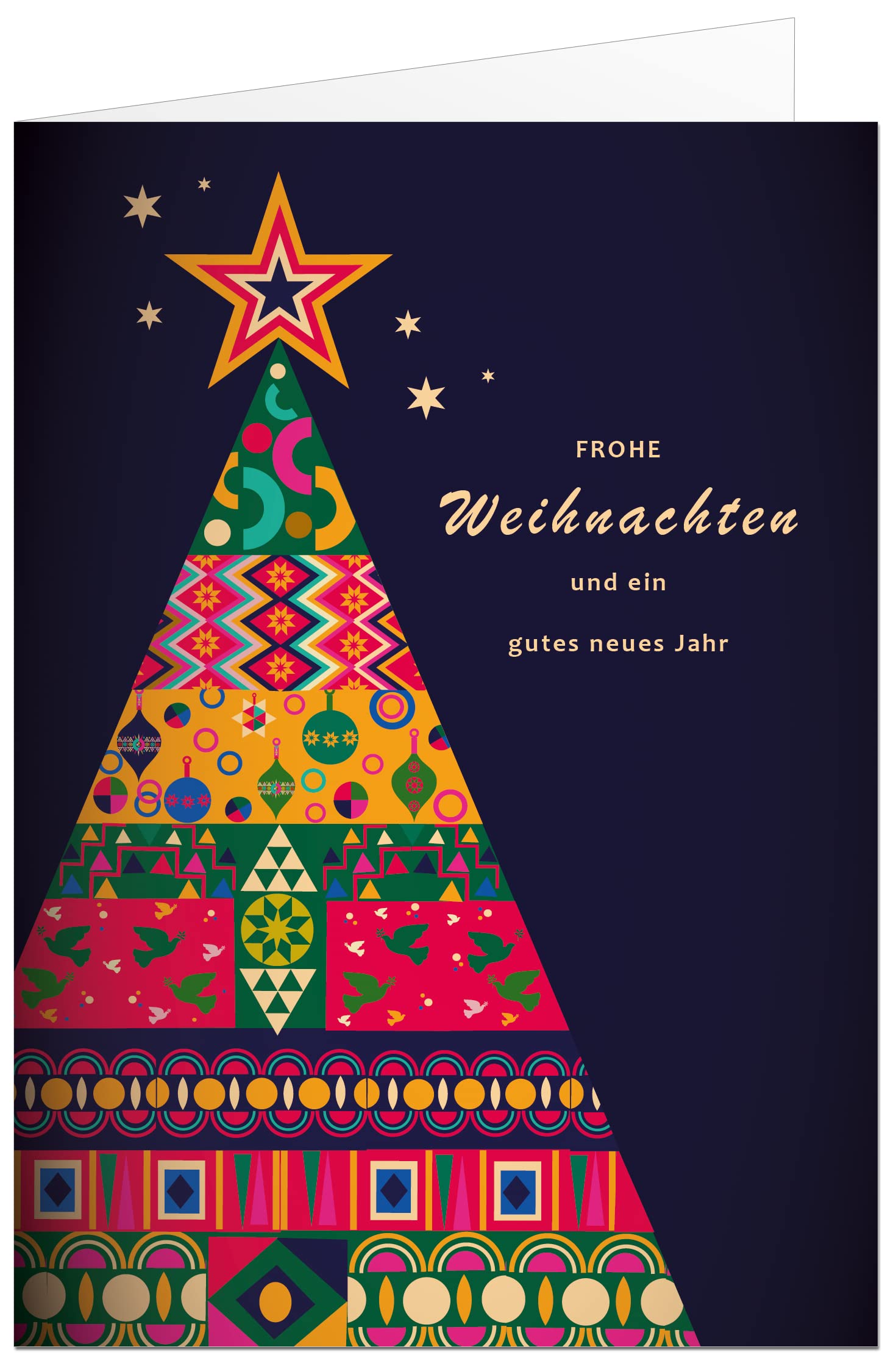 paperSky Weihnachtskarten Klappkarten Set mit Briefumschlag. Format 17x12 cm (50 Stück)