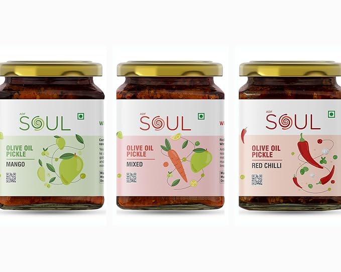 Spicy & Tangy Pickle Mix Combo (Mango Pickle + Mixed Pickle + Red Chilli Pickle) (Pack of 3)