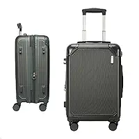 Mala de Bordo 10 kg Rígida com Rodinhas 360°, Cadeado TSA, Expansível e Reforçada – Bagagem de Mão para Viagem, Avião e Feriado | Compartimentos Internos e Cinta Organizadora (Cinza)