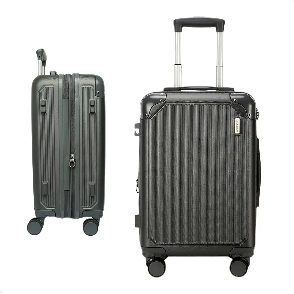 Mala de Bordo 10 kg Rígida com Rodinhas 360°, Cadeado TSA, Expansível e Reforçada – Bagagem de Mão para Viagem, Avião e Feriado | Compartimentos Internos e Cinta Organizadora (Cinza)