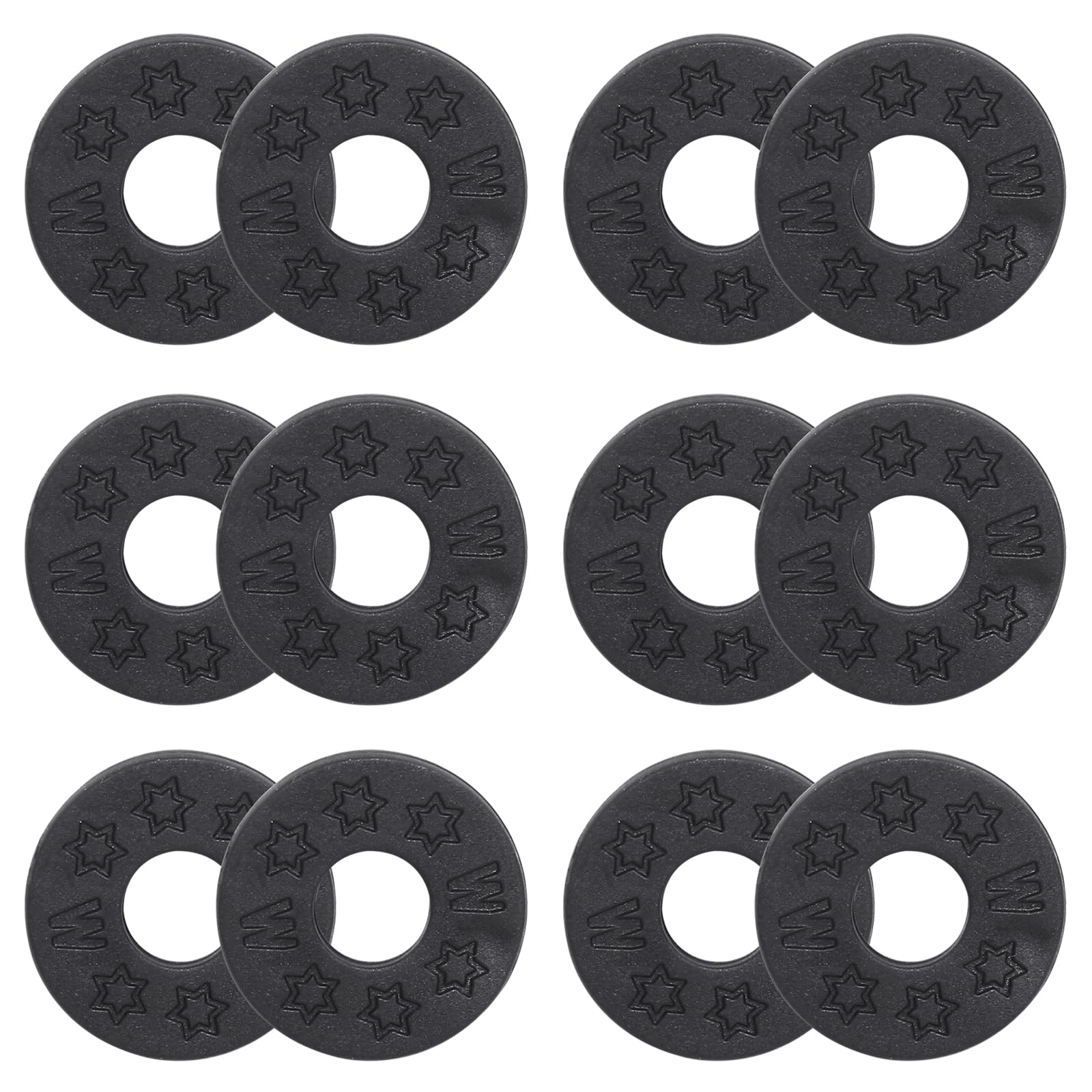 Coufce Guitar Strap Locks Premium Strap Blocks for Guitar Protection Set of 12 Silicone Strap Locks in Black